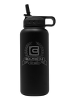 32 oz Phantom Black Rockwell Warrior Flask with Lid Straw