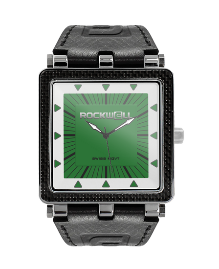 CF Leather (Black/Green) Watch