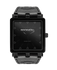 phantom black carbon fiber analog watch with black leather bands