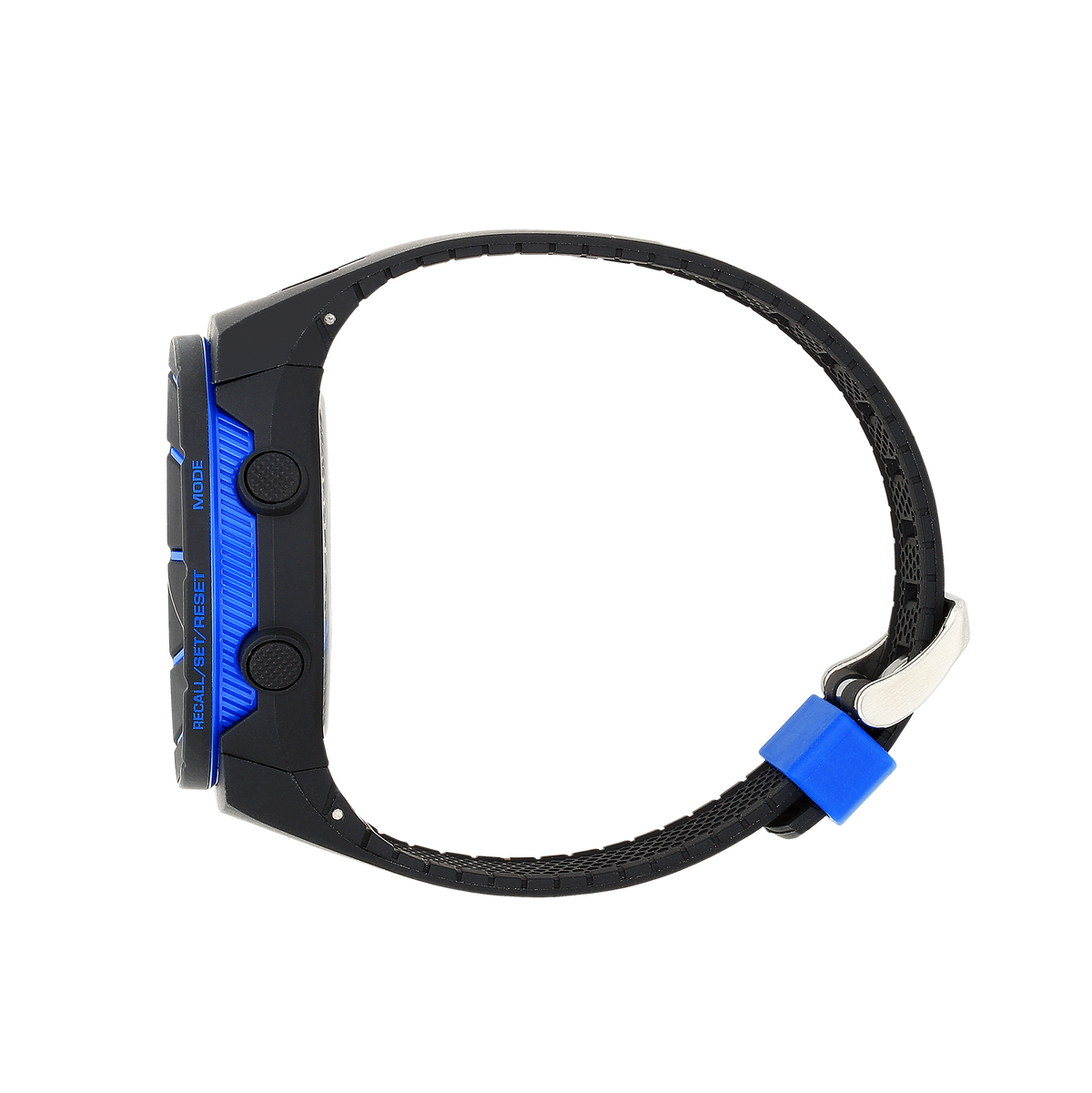 Coliseum Black with Blue bezel Rubber digital watch