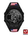 phantom black coliseum digital watch with betsy ross flag bands