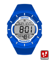 blue coliseum digital watch with white accents