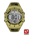 coyote tan coliseum digital watch with black accents and american flag bands