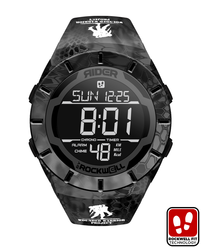 kryptek typhon coliseum digital watch with wounded warrior project bands