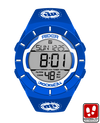 blue coliseum digital watch with white accents and Tito Ortiz bands