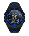 black coliseum digital watch with blue accents and United States Air Force bands