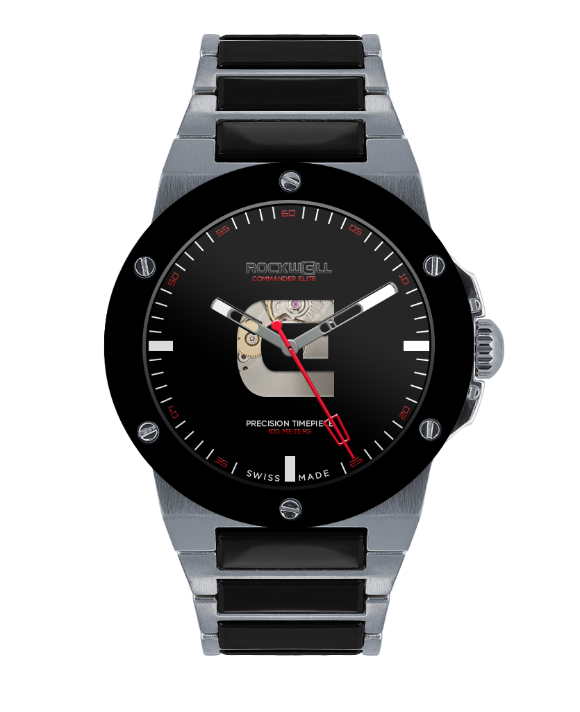 Commander Elite Automatic (Silver/Black Ceramic) Watch