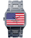 freedom edition american flag duel time analog watch