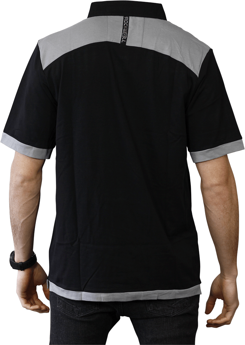GolfShirt_BlkGry_ProductShot_Back_LoRes - Rockwell Time