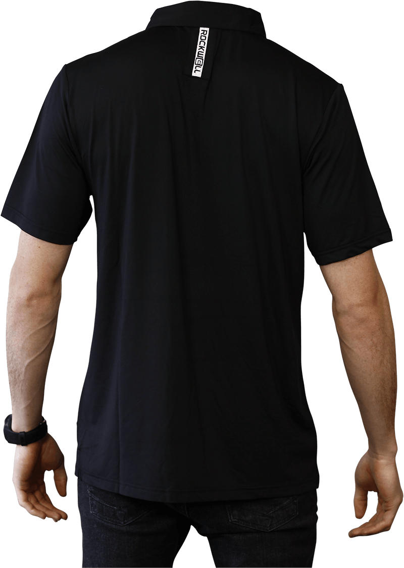 GolfShirt_BlkWht_ProductShot_Back_LoRes - Rockwell Time
