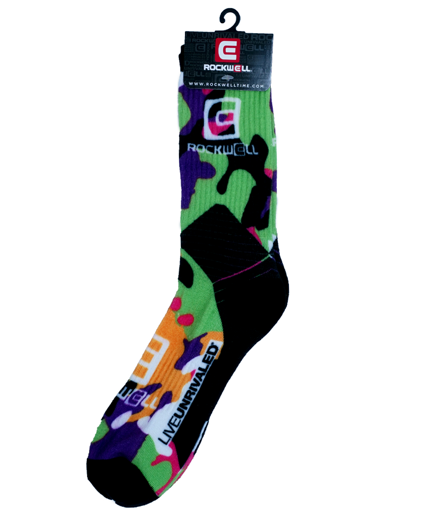Green Camo Pattern Rockwell Socks