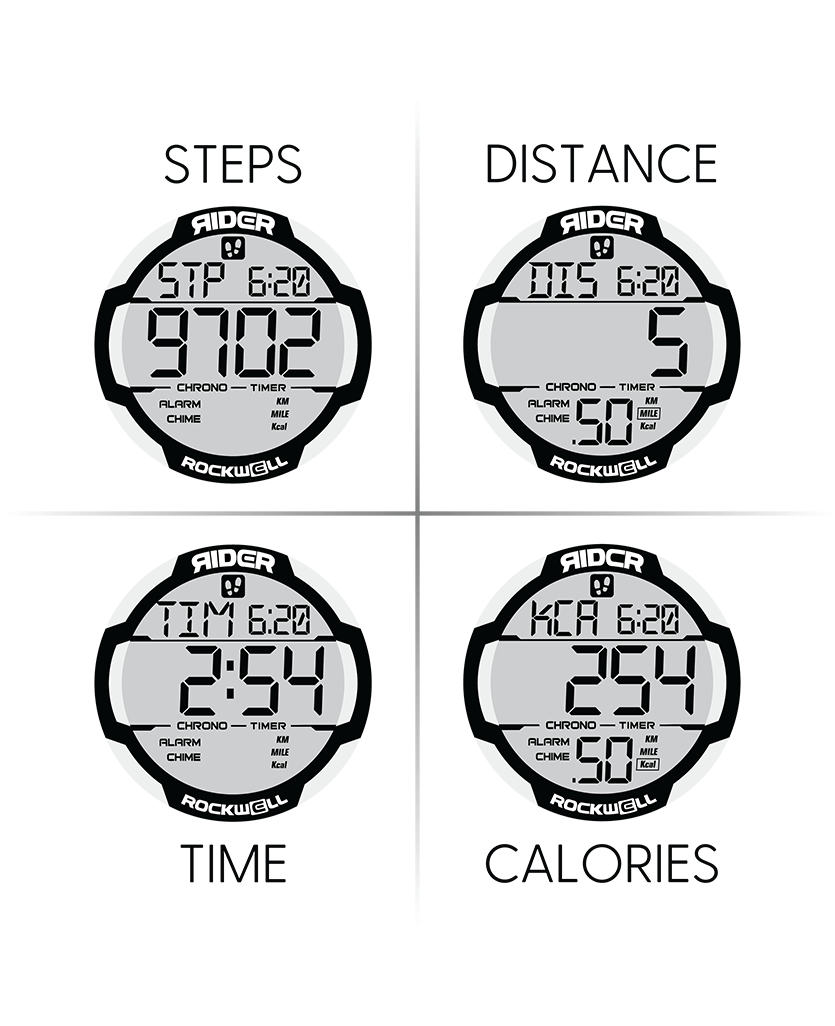 Steps, Distance, Time and Calories Watch Face