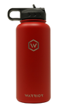 32 oz valor red rockwell warrior flask water bottle lid with straw  Edit alt text