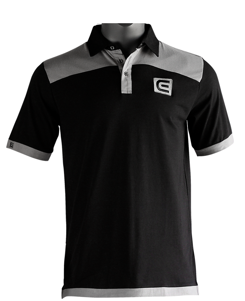 Rockwell Tri-Blend Polo - Black/Gray