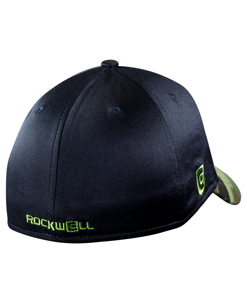 back of Rockwell  Black Camo hat. 