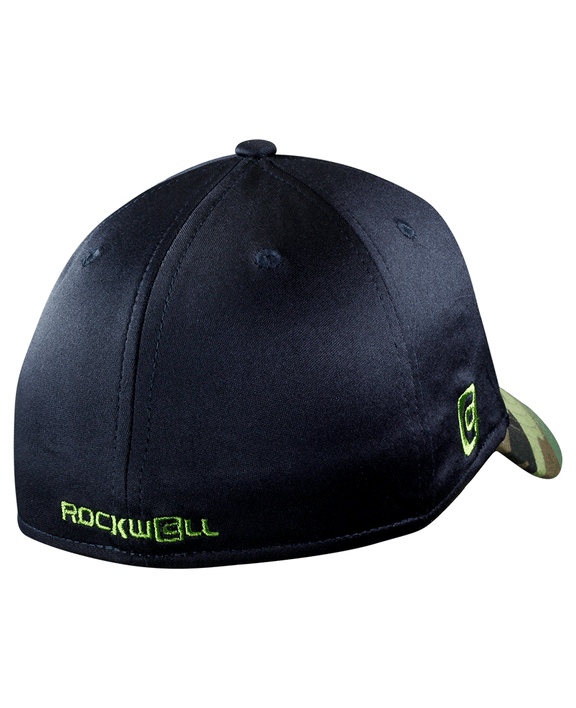 back of Rockwell  Black Camo hat. 