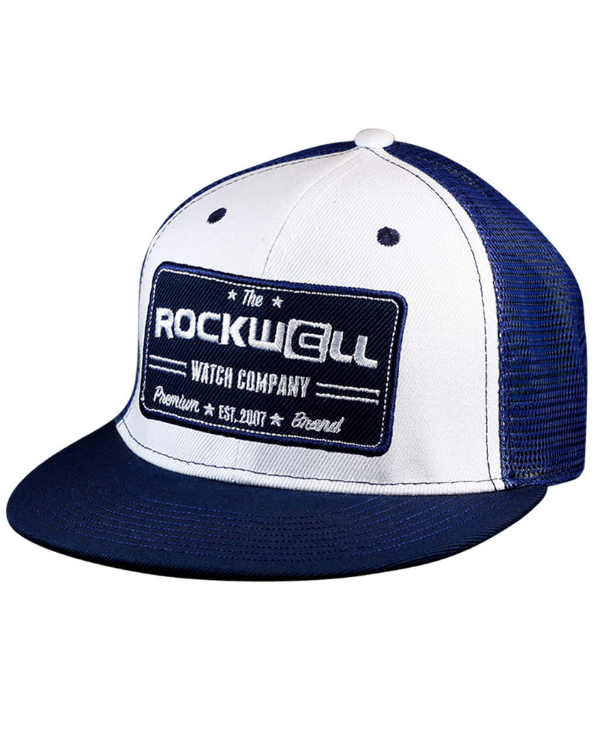 Snapback Trucker Hat Watch Co White/Navy mesh back
