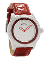The Ruby Rivers red leather band with ruby stones in the dial- Watch