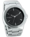 Silver Maverick Watch with Black Dial