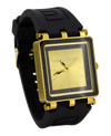 CF Lite Black/Gold Dial with Black silicone band - Square Watch)