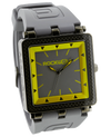 CF Gray/Yellow Dial with Grey Silicone band - Square Watch