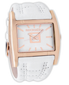 Rose Gold Apostle with White Dial and White Leather Band