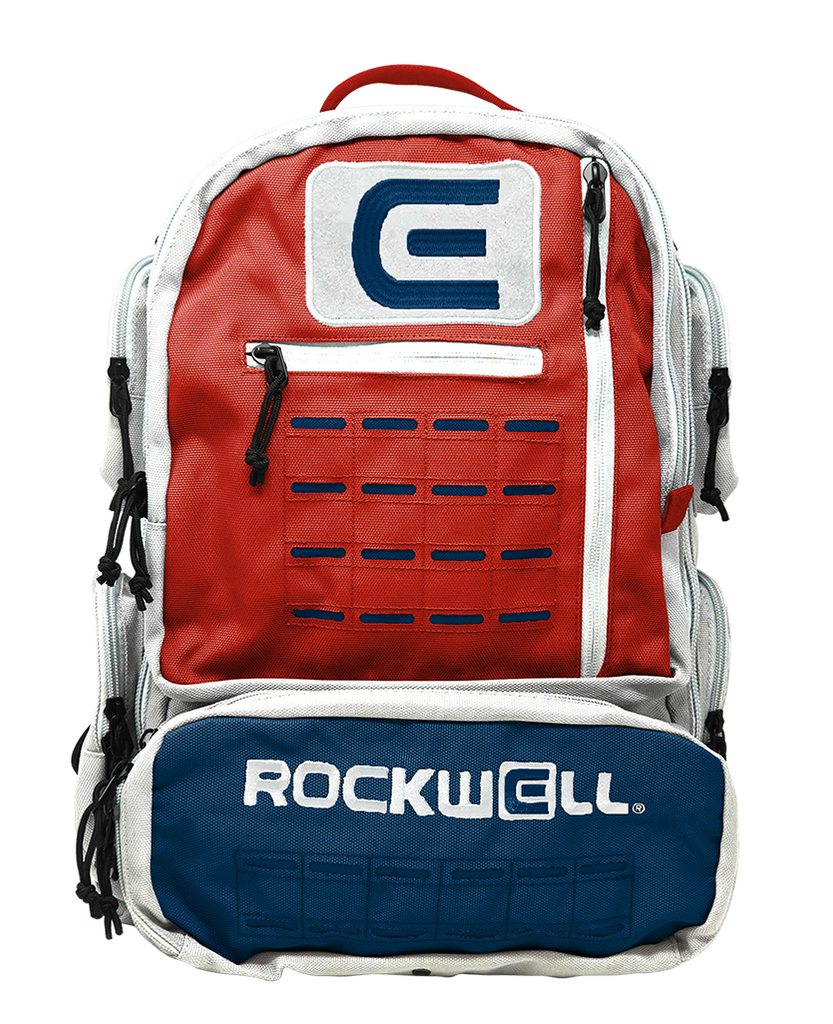 Red/White/Blue Ruck 26L Deluxe Backpack by Rockwell Time Red/White/Blue Ruck 26L Deluxe Backpack by Rockwell Time