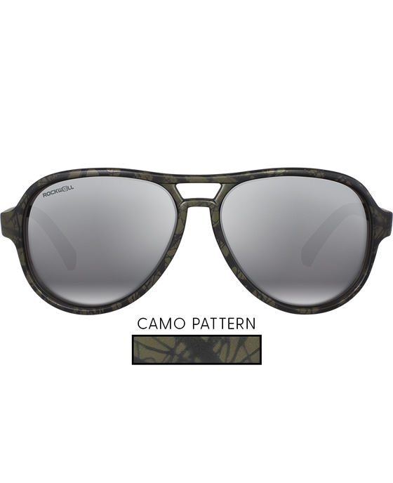 The Casino - Matte Camo with Flash Silver Lens