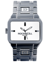 silver white duel time analog watch