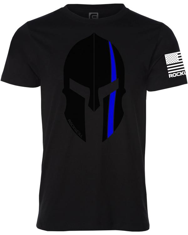 Thin Blue Line Spartan T-Shirt - Rockwell Time