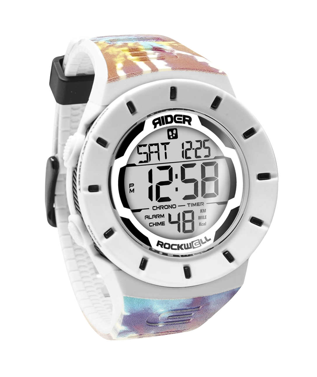 The Coliseum Fit™ - FORUM EDITION White & Tie Dye Digital Watch