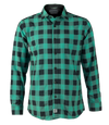 Green and Black Plaid Titan Button up Long Sleeve Shirt
